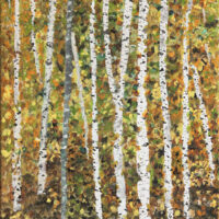 Birch Grove 3 Canvas Reproduction